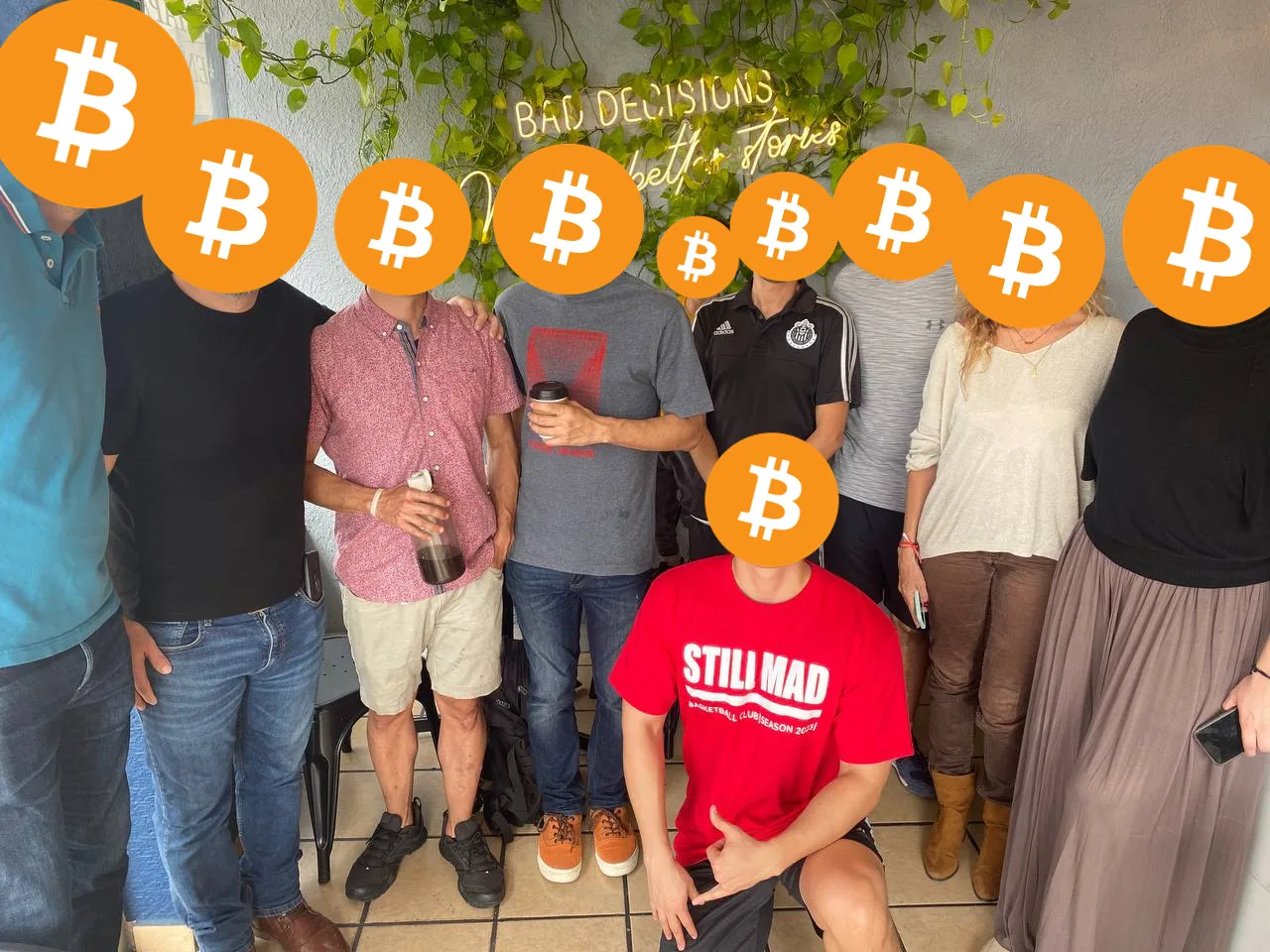 Members of the Bitcoin Guadalajara community posing for a group photo